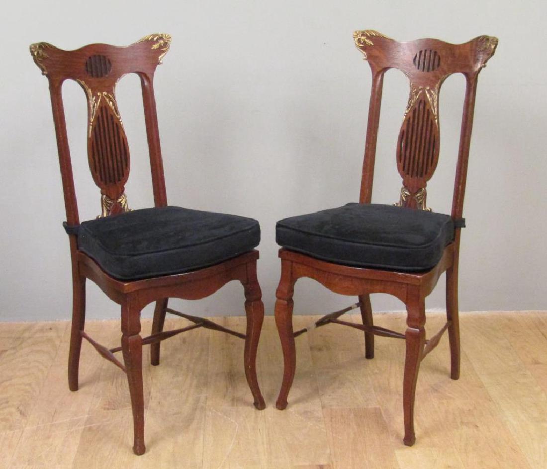 Pair American Oak Side Chairs (1 of 7)