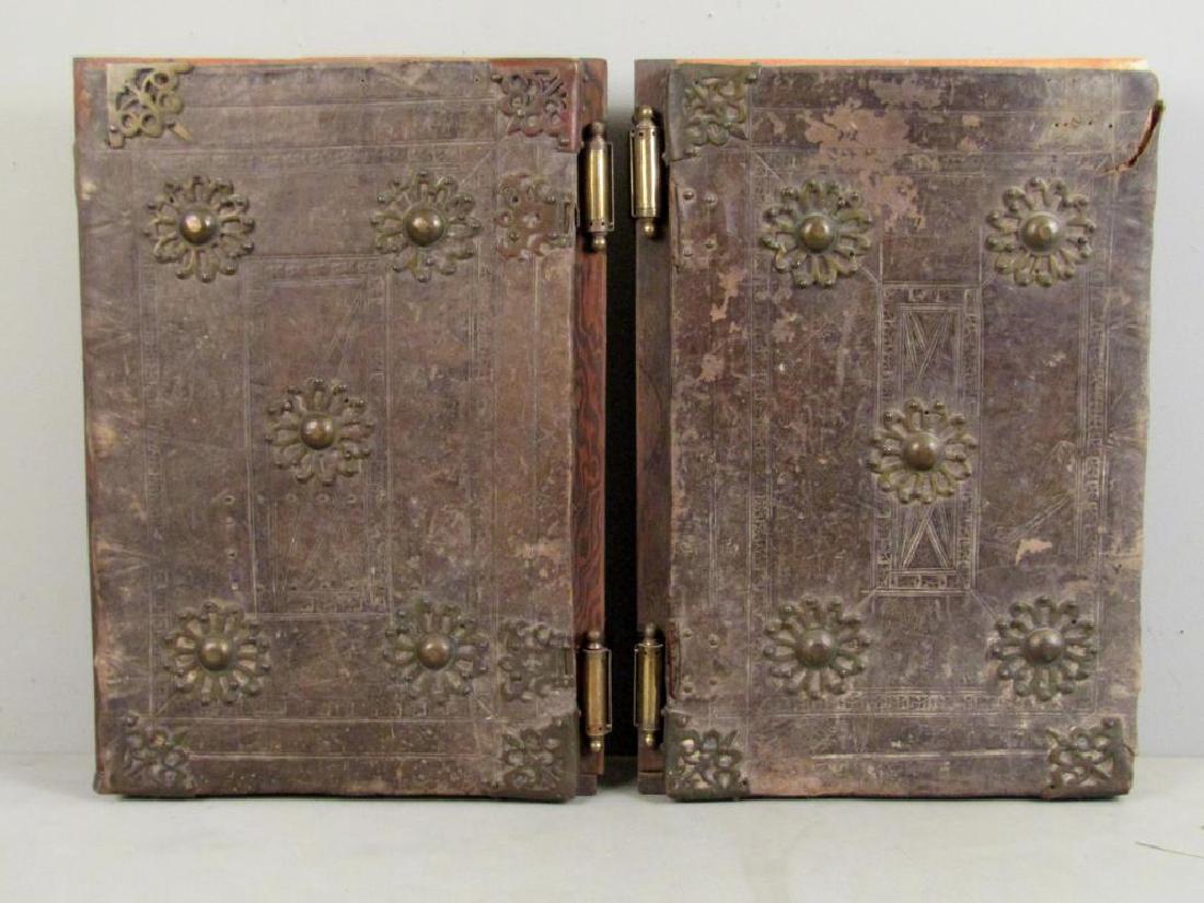 Pair Antique Leather Panels (1 of 7)