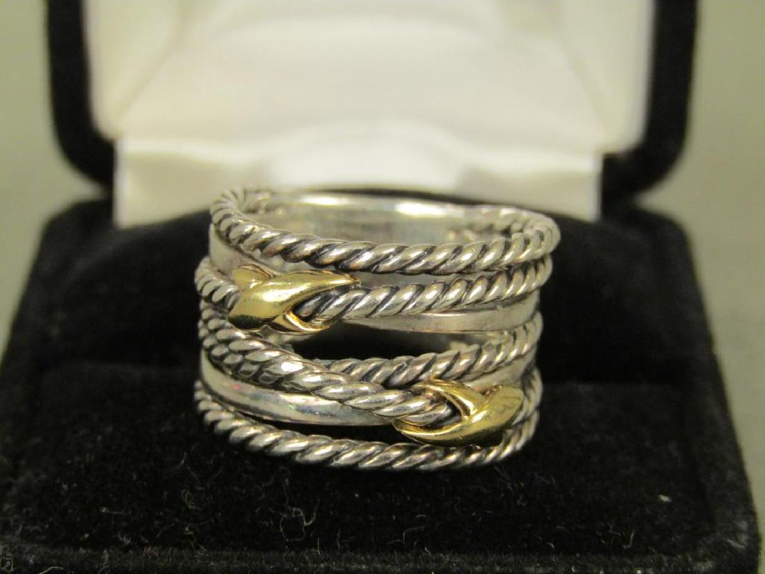 David Yurman Sterling and 18K Gold Ring (1 of 4)