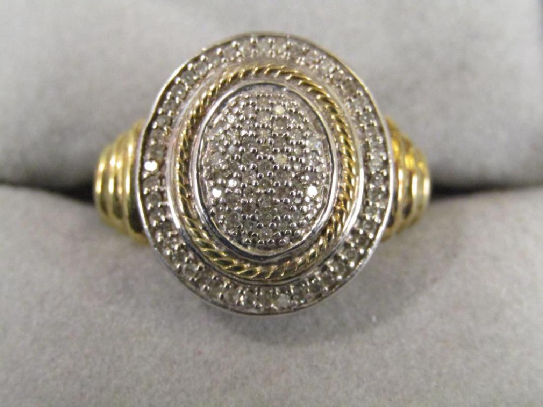 Sterling Silver and Pave Diamond Ring (1 of 5)