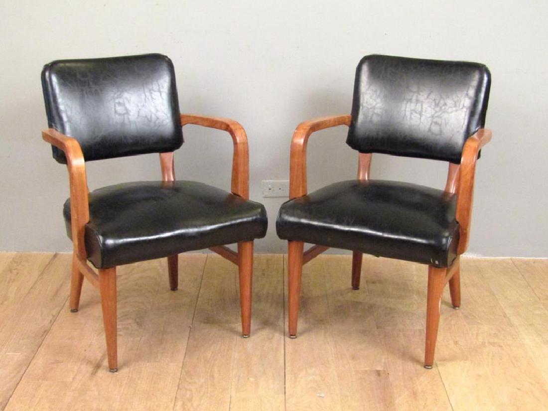 Pair W.H. Gunlocke Chair Co. Arm Chairs (1 of 7)
