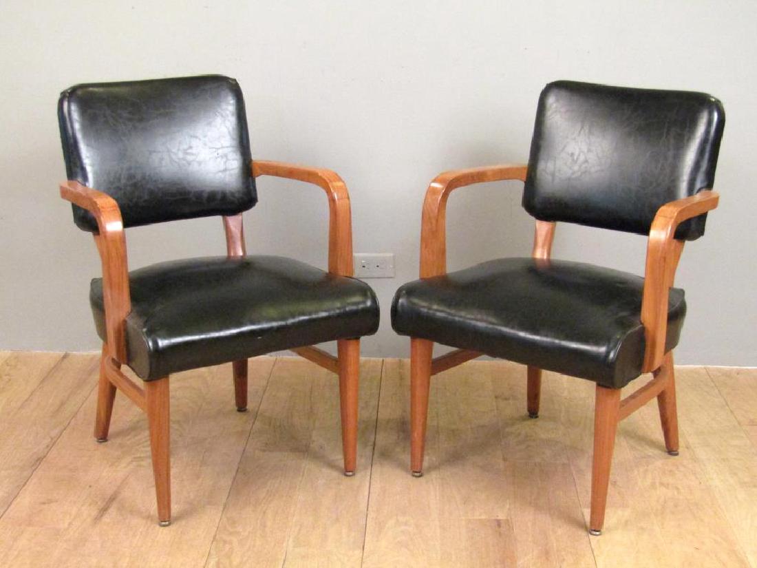 Pair W.H. Gunlocke Chair Co. Arm Chairs (1 of 6)