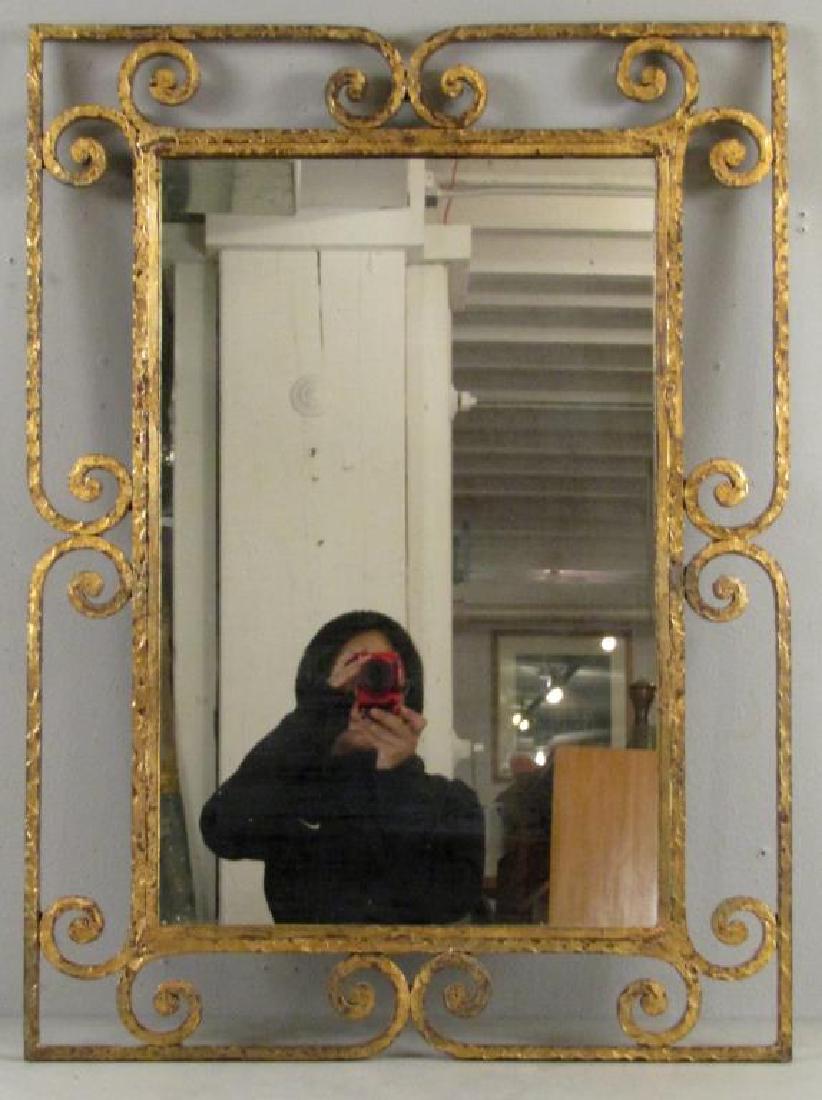Mid Century Gilt Iron Mirror (1 of 4)