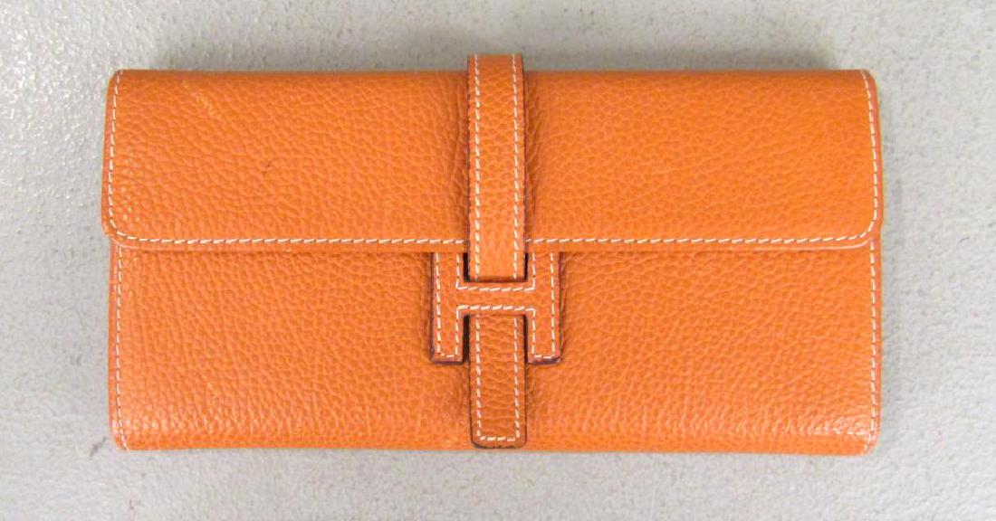 Hermes Orange Leather Wallet (1 of 6)