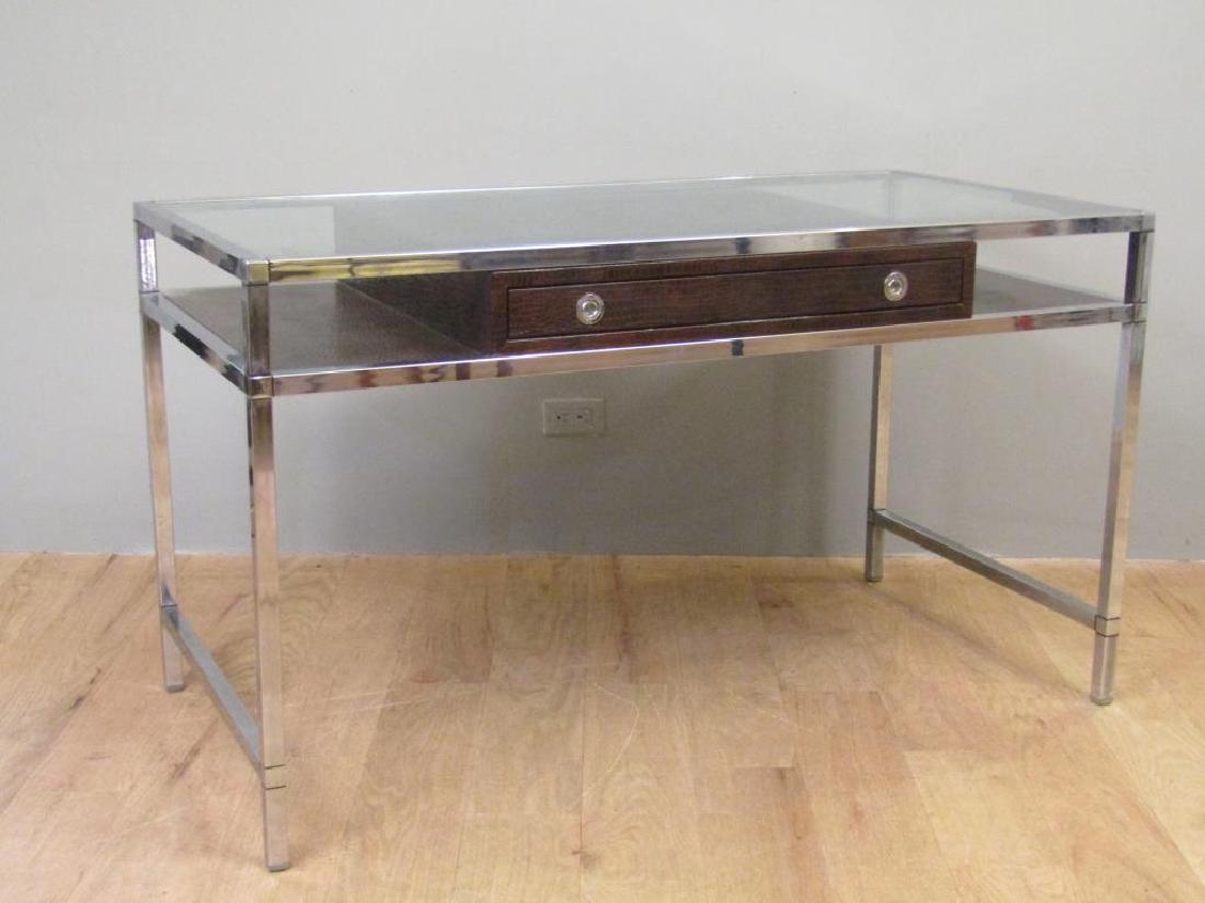 Pace Modern Style Chrome Desk (1 of 7)
