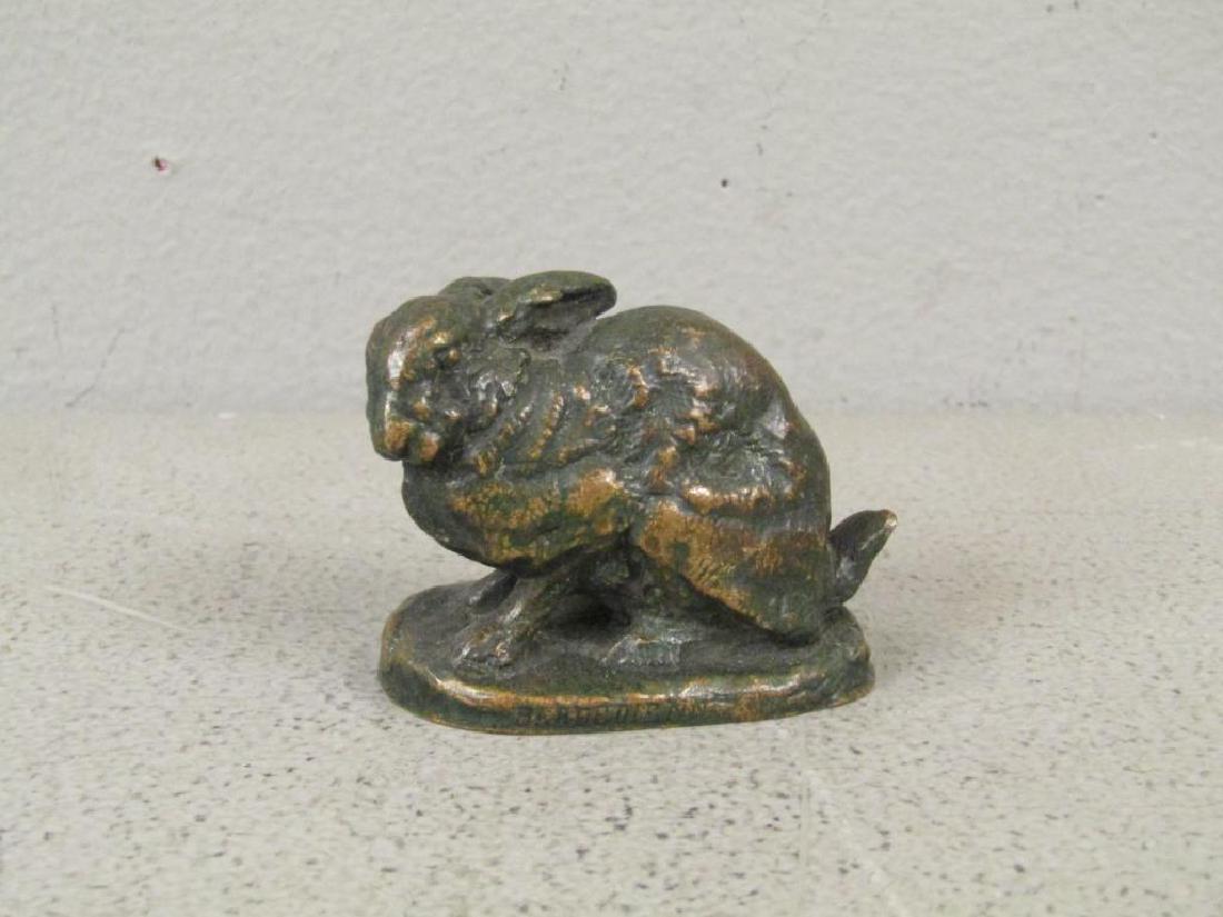 After Barye - Small Bronze Rabbit (1 of 5)