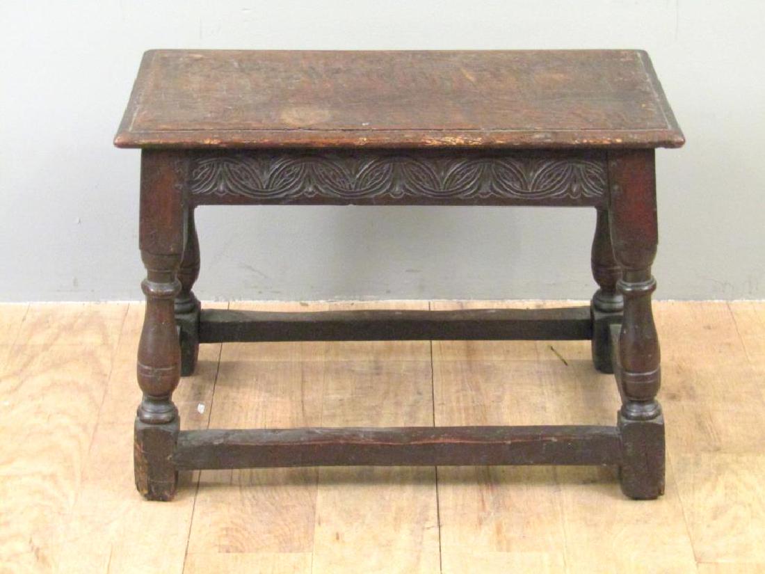 Antique English Oak Joint Stool (1 of 6)