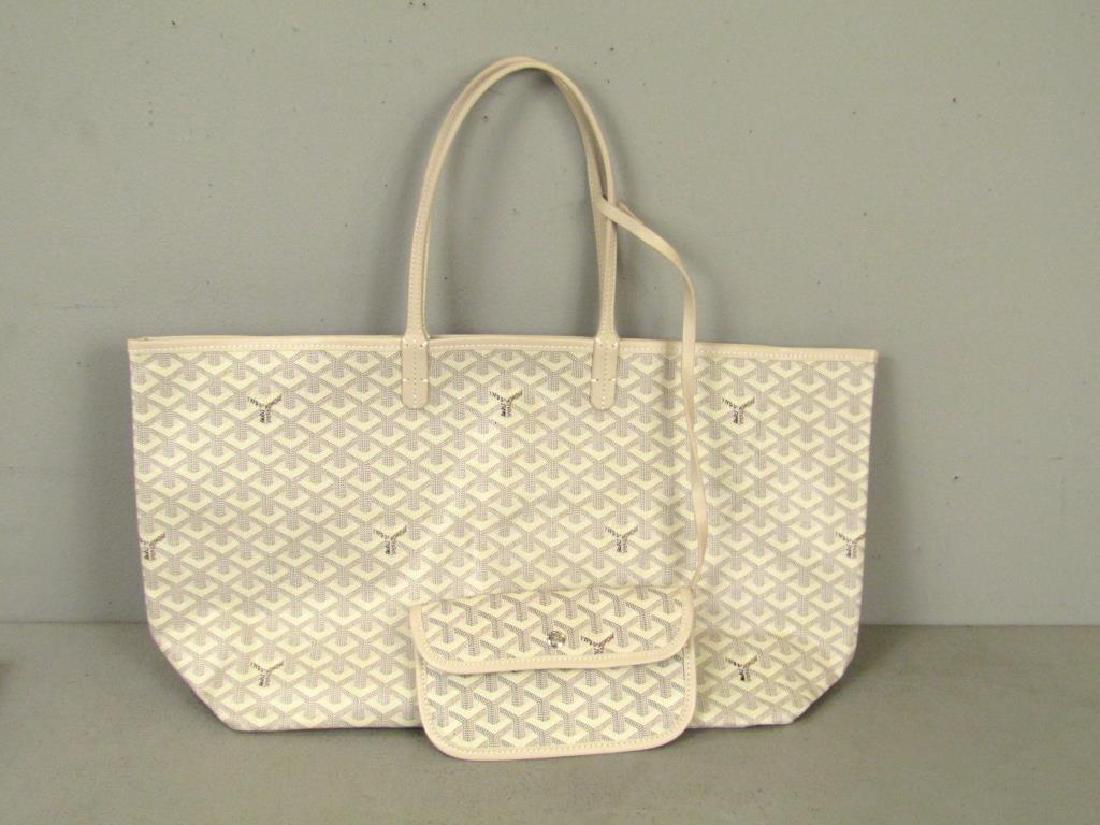 Goyard St. Louis White Canvas Tote Bag (1 of 6)