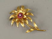 Tiffany 18K Gold Diamond Brooch