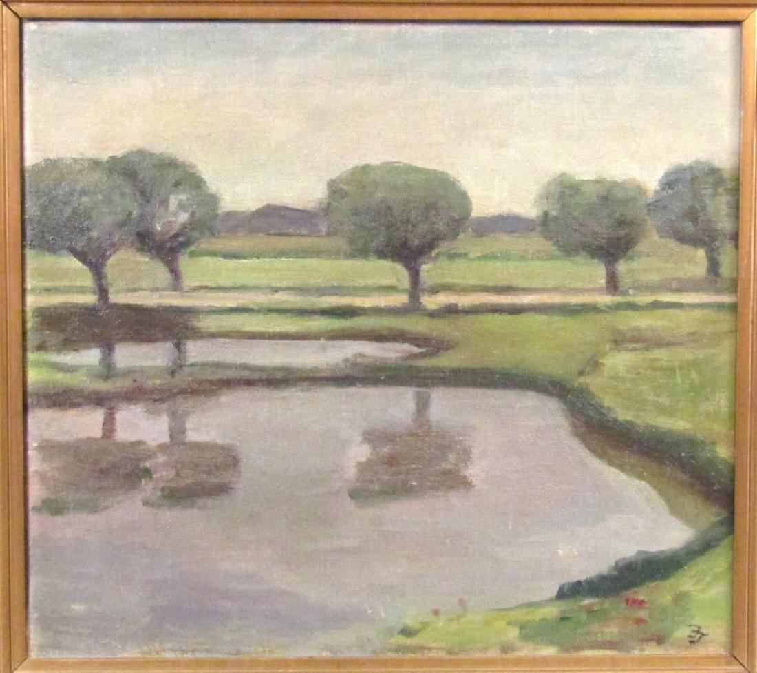 Initialed F. J. - Oil on Canvas (1 of 5)