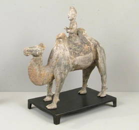 Chinese 8th Century Bactrian Camel and Rider