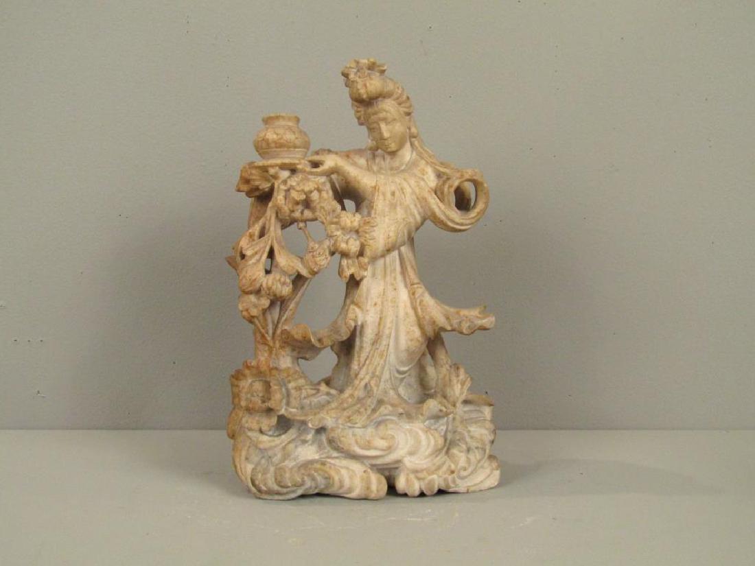 Chinese Carved Marble Meiren / Maiden (1 of 7)