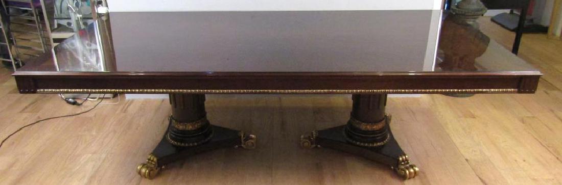 English Style Double Pedestal Dining Table (1 of 8)