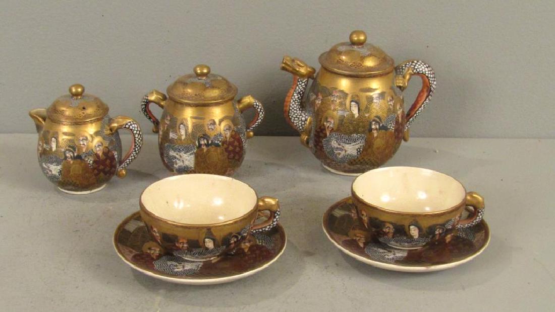 5 Piece Japanese Satsuma Tea Set (1 of 8)
