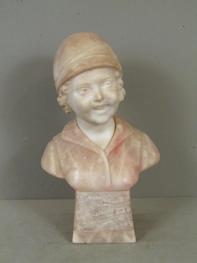 Alabaster Bust of a Young Girl (1 of 5)