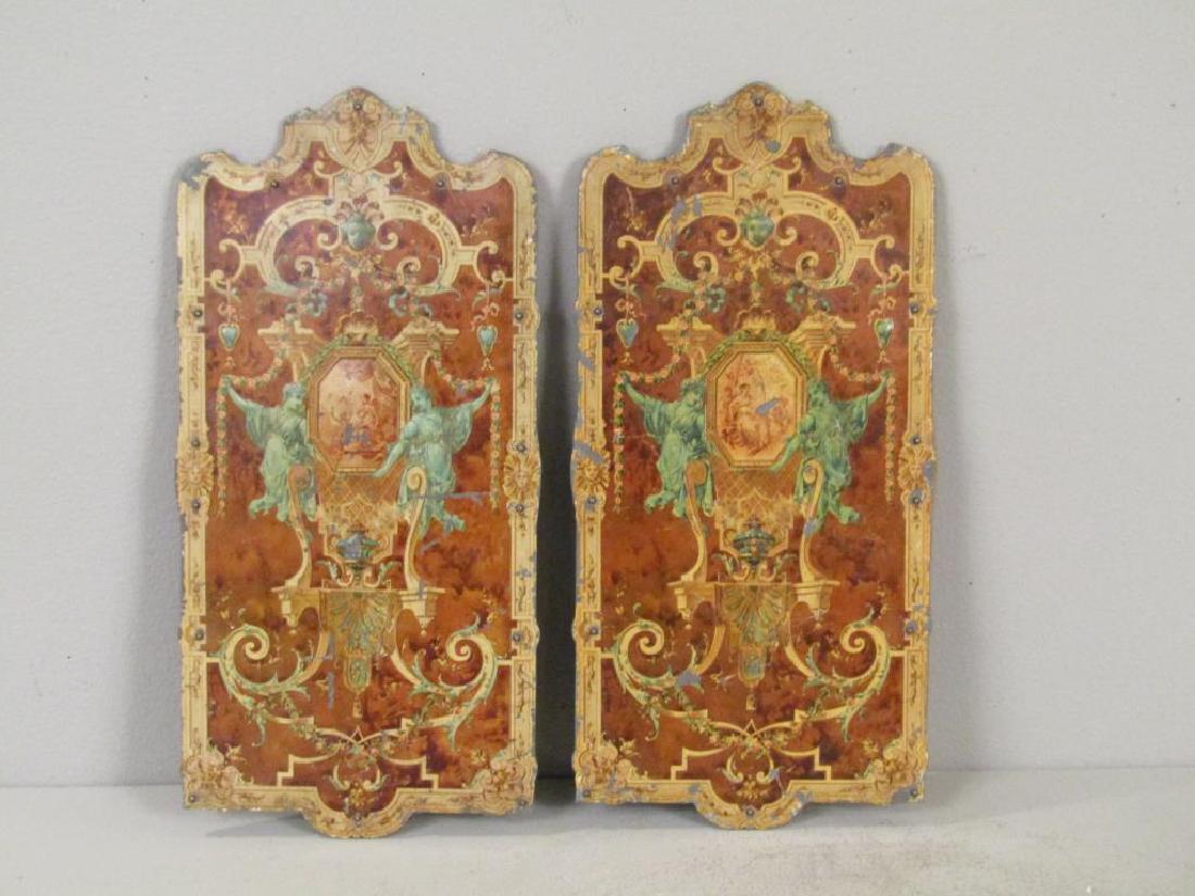 Pair Antique French Enameled Plaques (1 of 6)