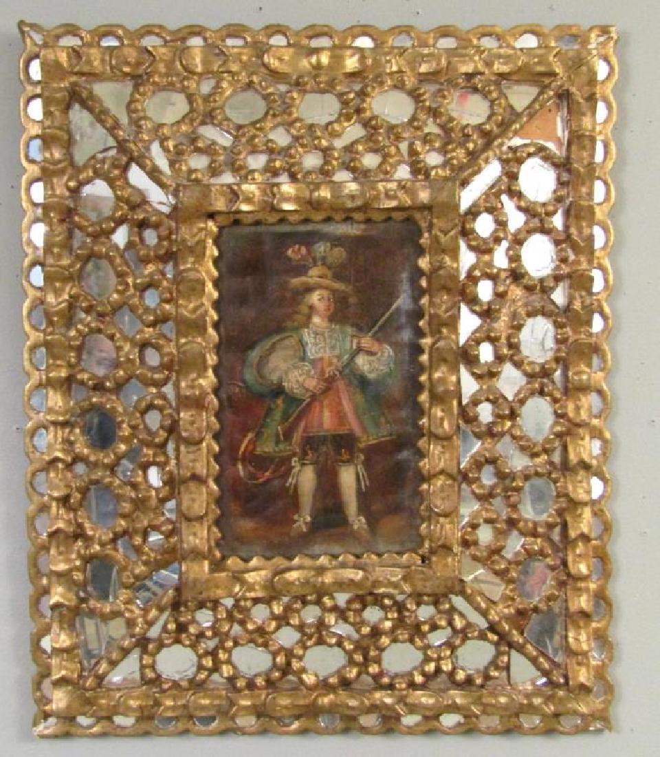 Antique Spanish Colonial Oil on Canvas - Cavalier (1 of 6)