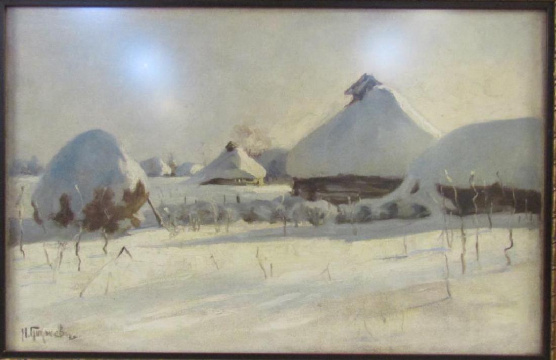 Signed Illegibly (Russian) - Antique Oil on Canvas (1 of 8)