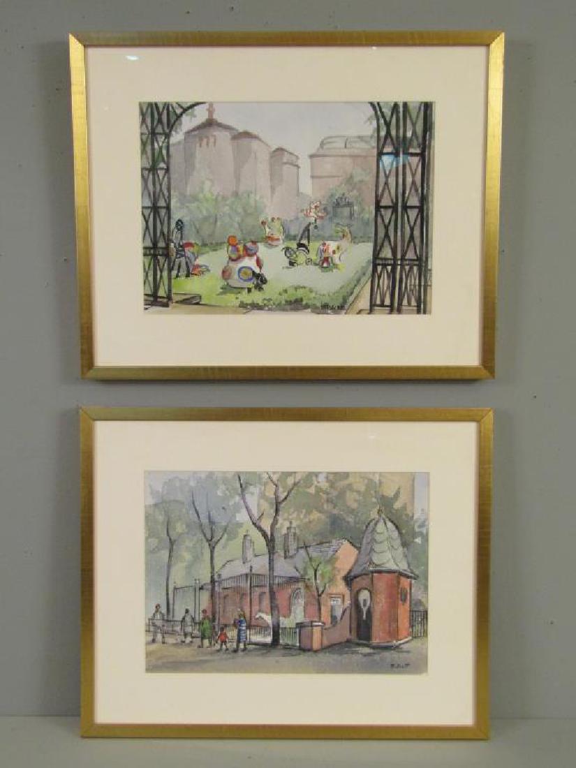 M. Scott - 2 Water Colors (1 of 3)