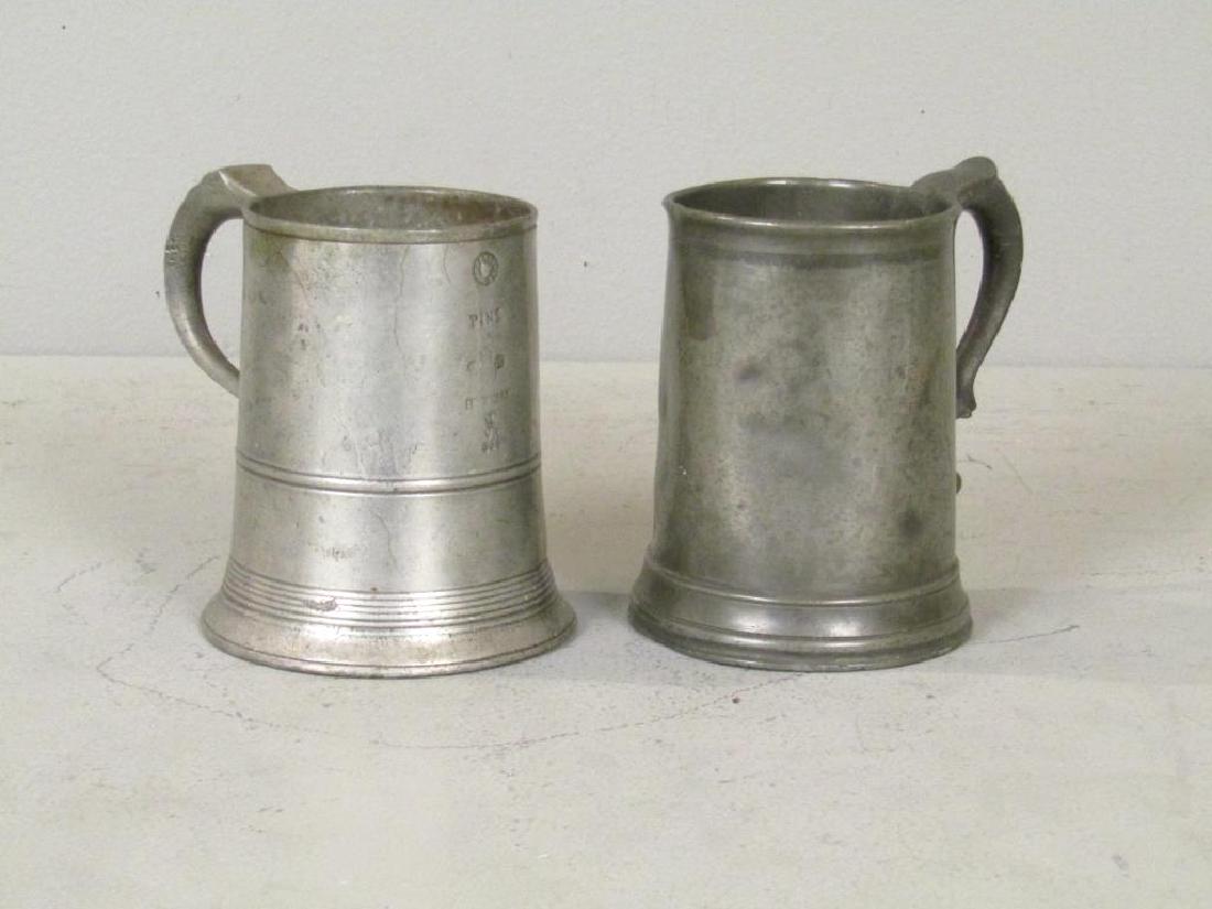 2 Antique Pewter Tankards (1 of 6)
