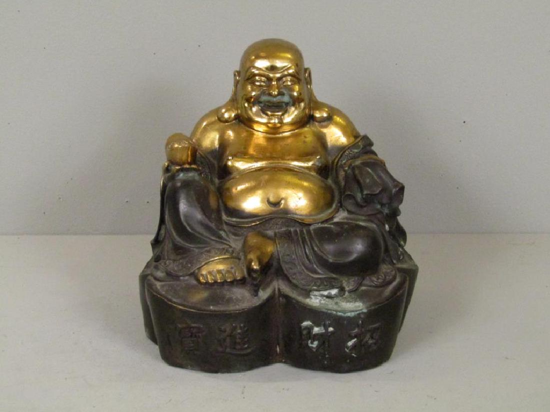 Chinese Bronze Happy Buddha / Hotai (1 of 6)