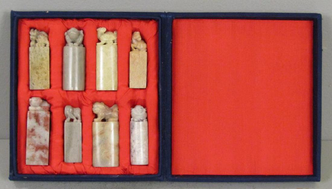 Set of 8 Chinese Paperweights / Uncarved Seals (1 of 8)