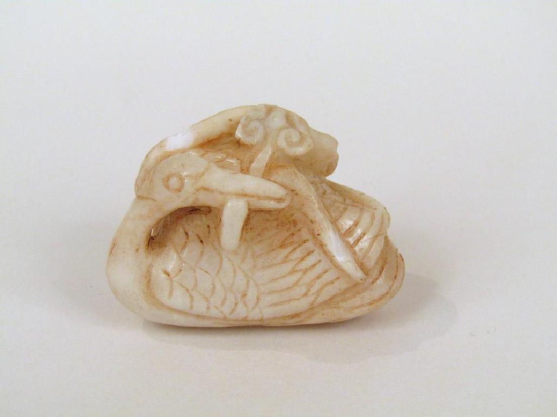 Chinese Carved White Jade Toggle (1 of 8)