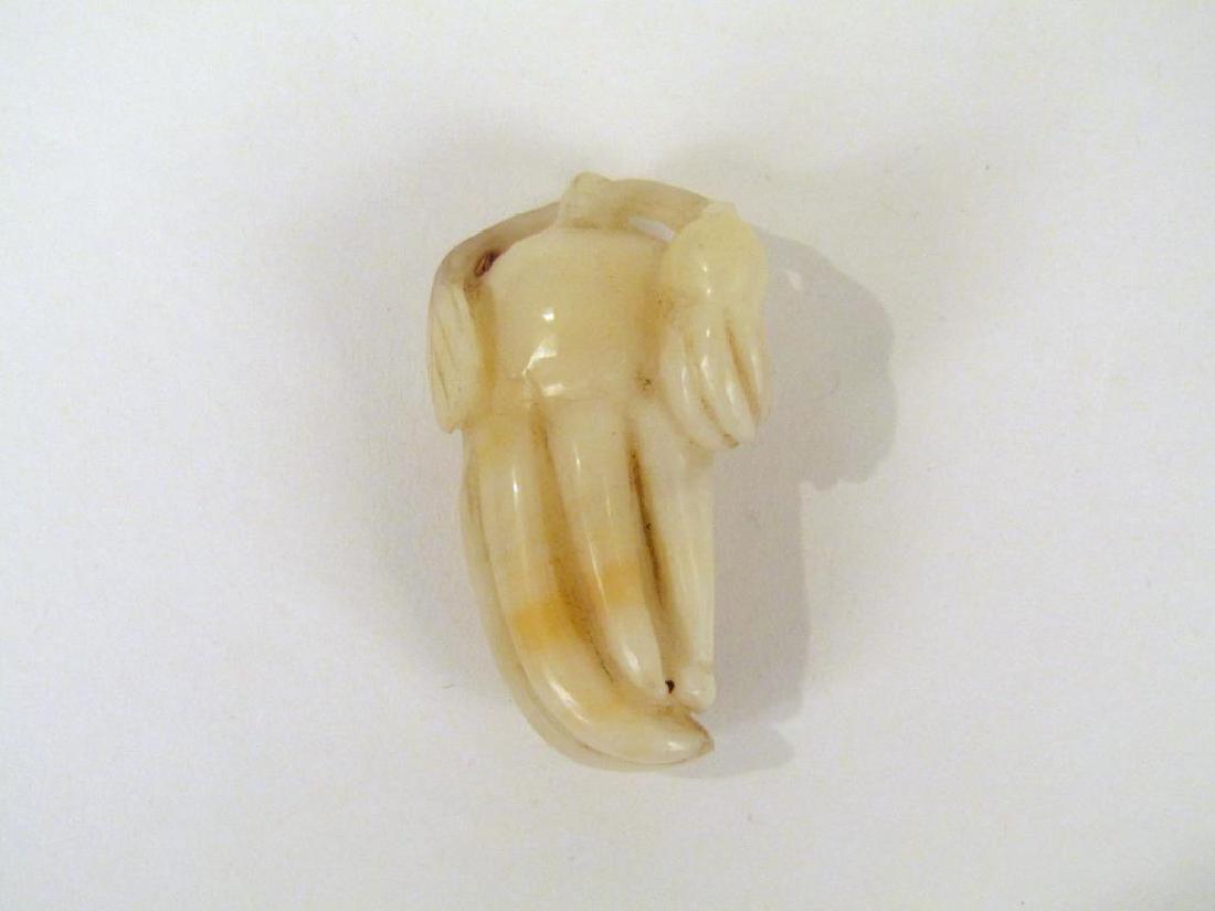 Chinese Carved White Jade Toggle (1 of 6)