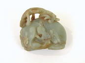 Chinese Carved Jade Animal Toggle