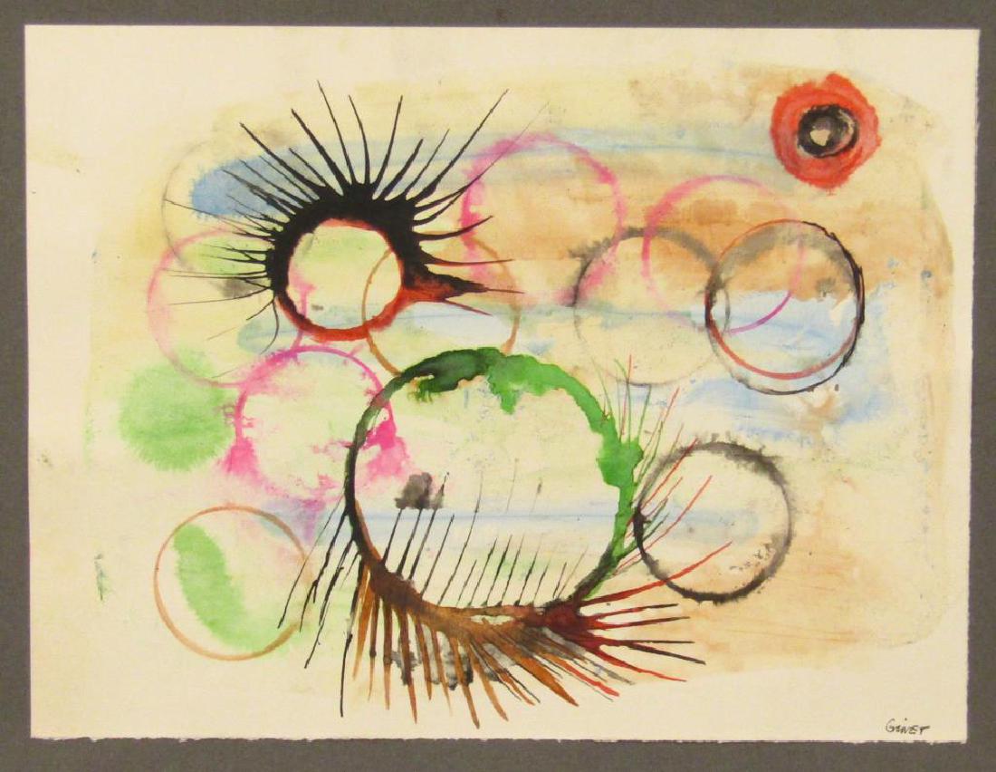 Signed Ginet - Watercolor on Paper (1 of 5)