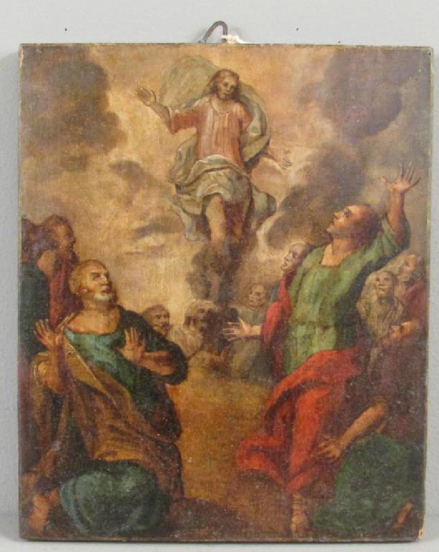 Antique Painted Russian Icon - Resurrection (1 of 5)