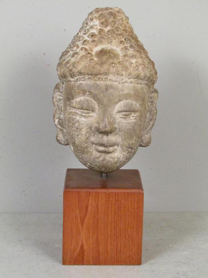 Carved Stone Buddha Head (1 of 6)