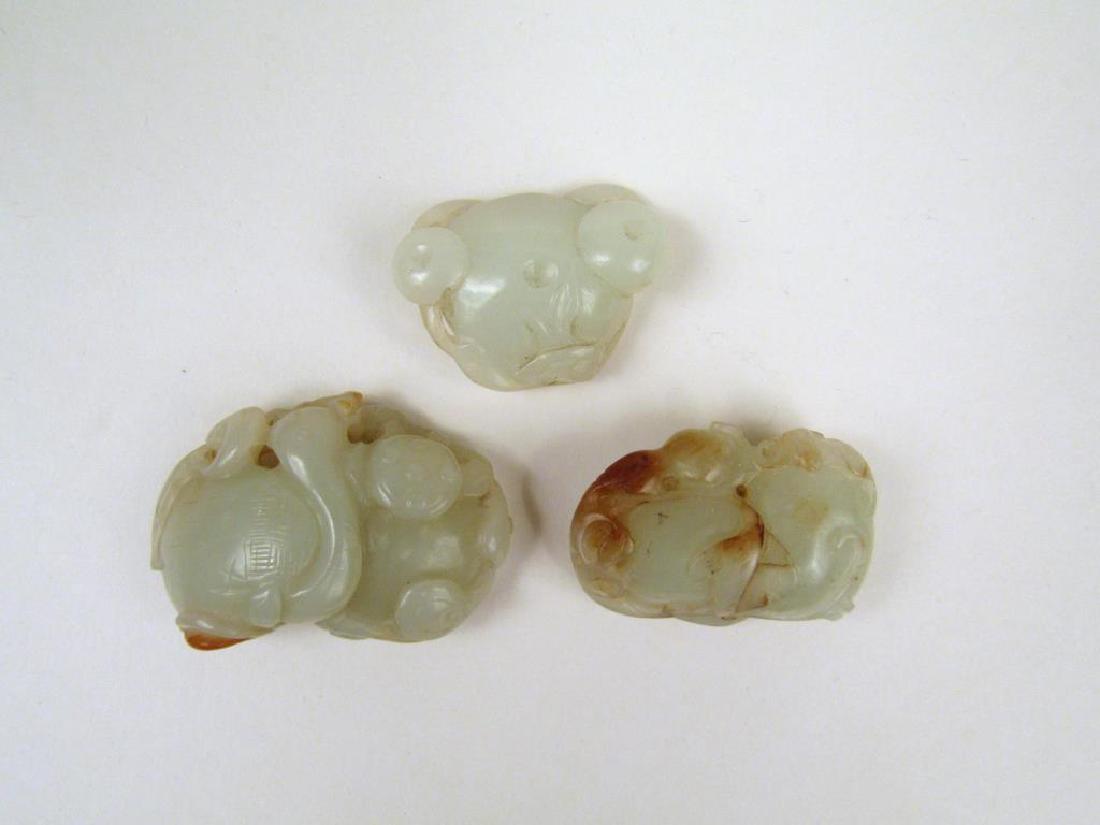 3 Chinese Carved Jade Toggles (1 of 6)