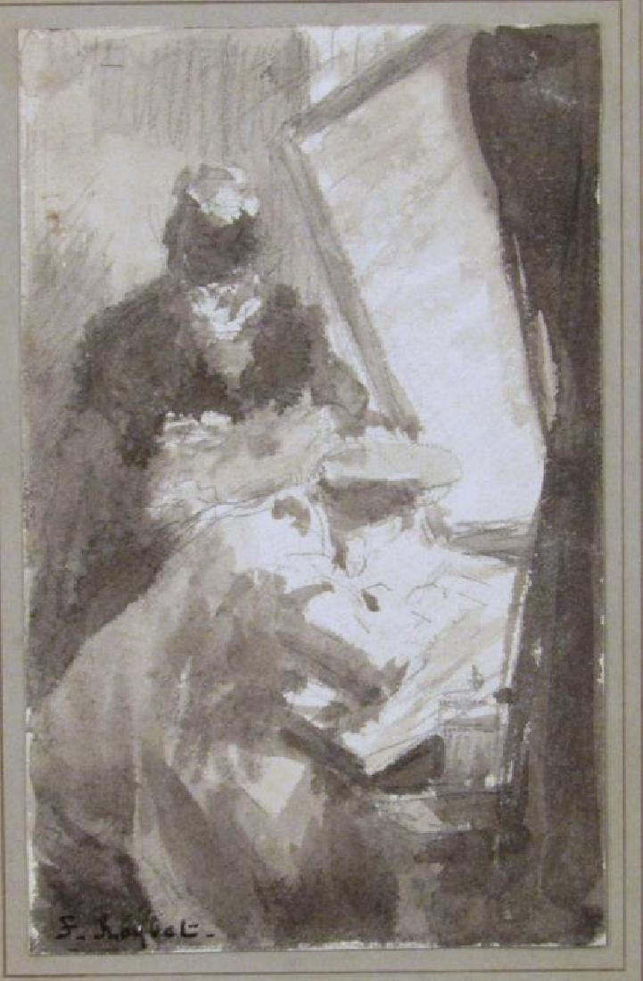 Signed Illegibly - Mixed Media Watercolor / Pencil (1 of 5)