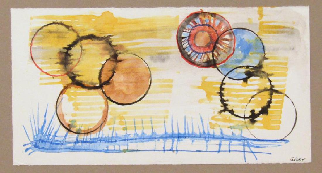 Signed Ginet - Watercolor on Paper (1 of 4)