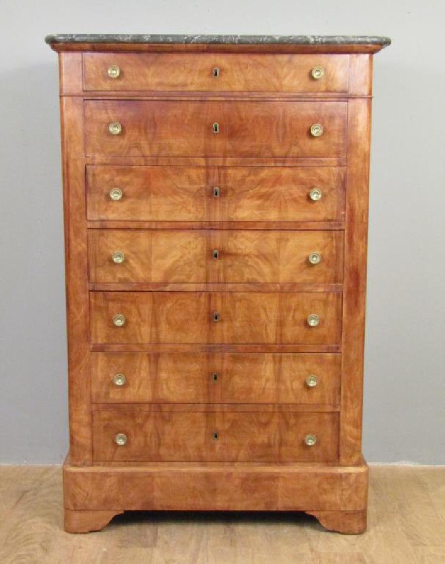 Empire / Biedermeier Marble Top Secretary Chest (1 of 10)
