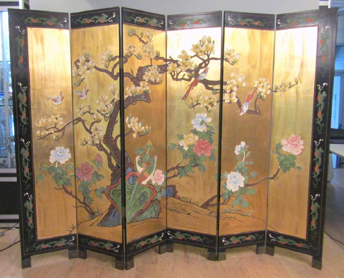 Chinese 6 Panel Coromandel Floor Screen (1 of 7)