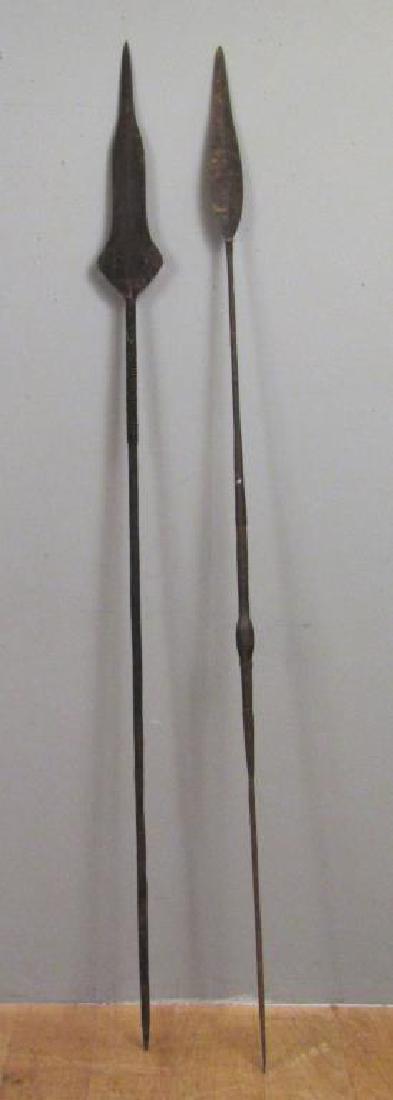Two African Metal and Wood Spears (1 of 7)