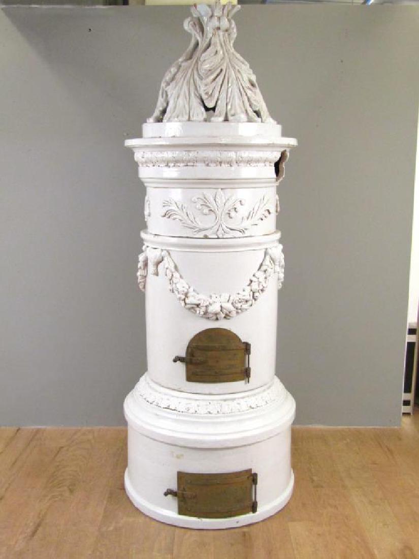 Large Glazed Terracotta Stove (1 of 11)