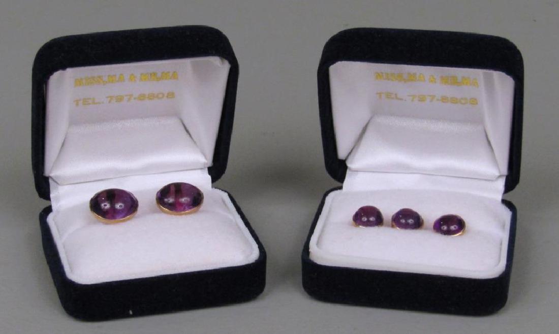 14K Gold Cufflink and Tie Tack Set (1 of 5)