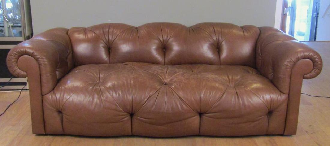 Chesterfield Style Leather Sofa (1 of 5)