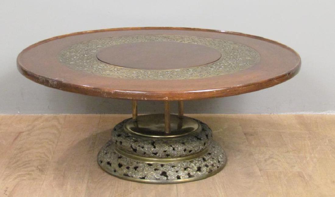 Mahogany and Brass Inlaid Low Table (1 of 5)