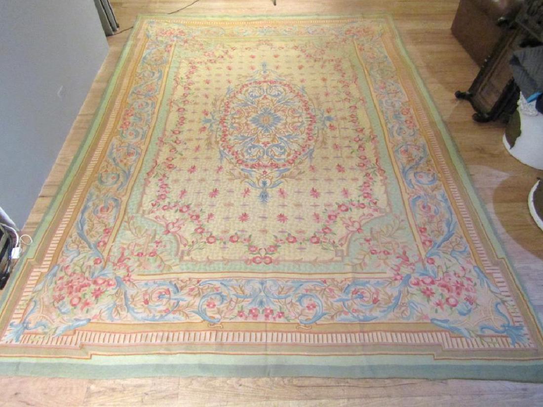 Large Chain Stitch Needlepoint Rug (as is) (1 of 11)