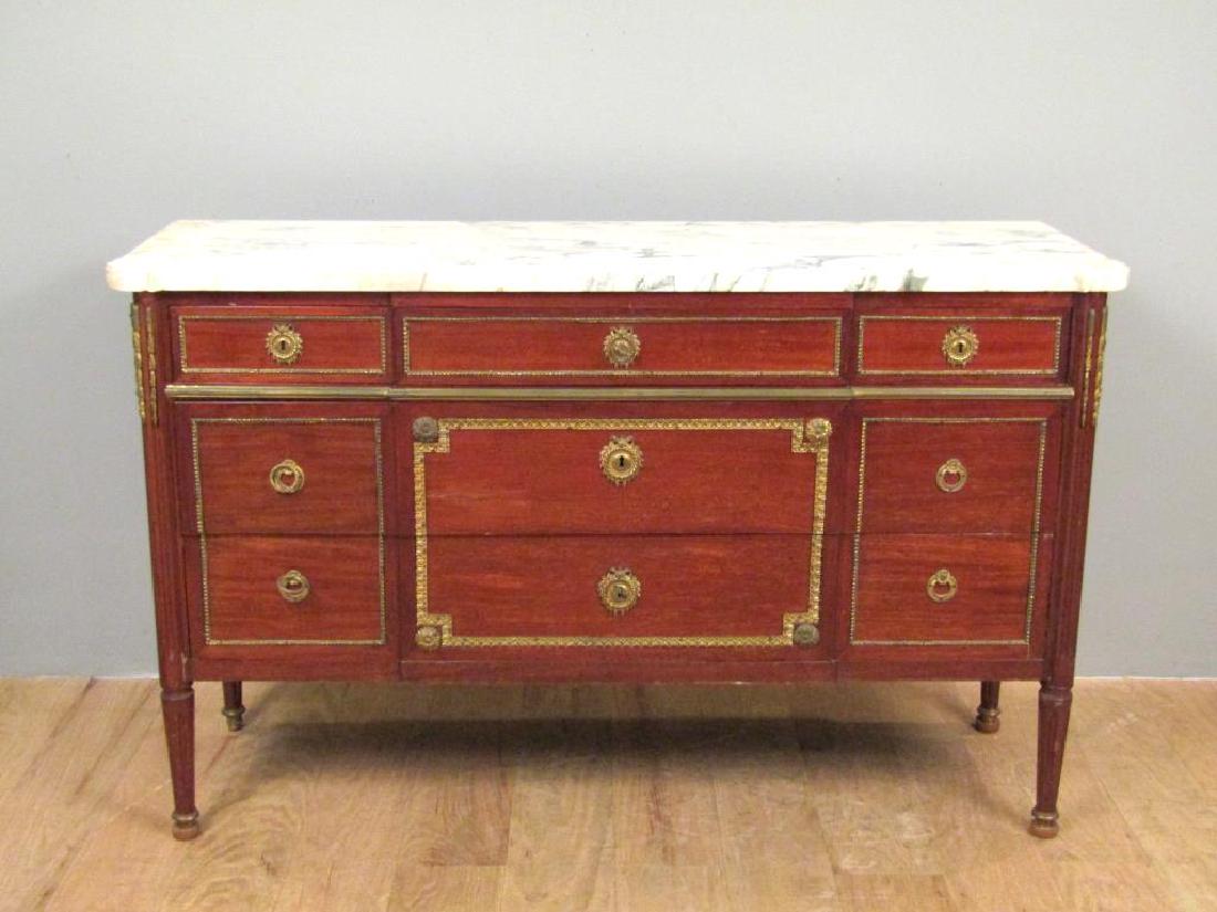 Louis XVI Style Marble Top Chest (1 of 5)