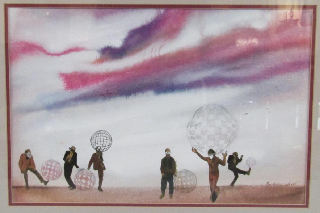 Signed Illegibly - Mixed Media (1 of 5)