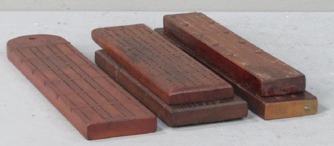 5 Carved Wood Cribbage Boards (1 of 5)