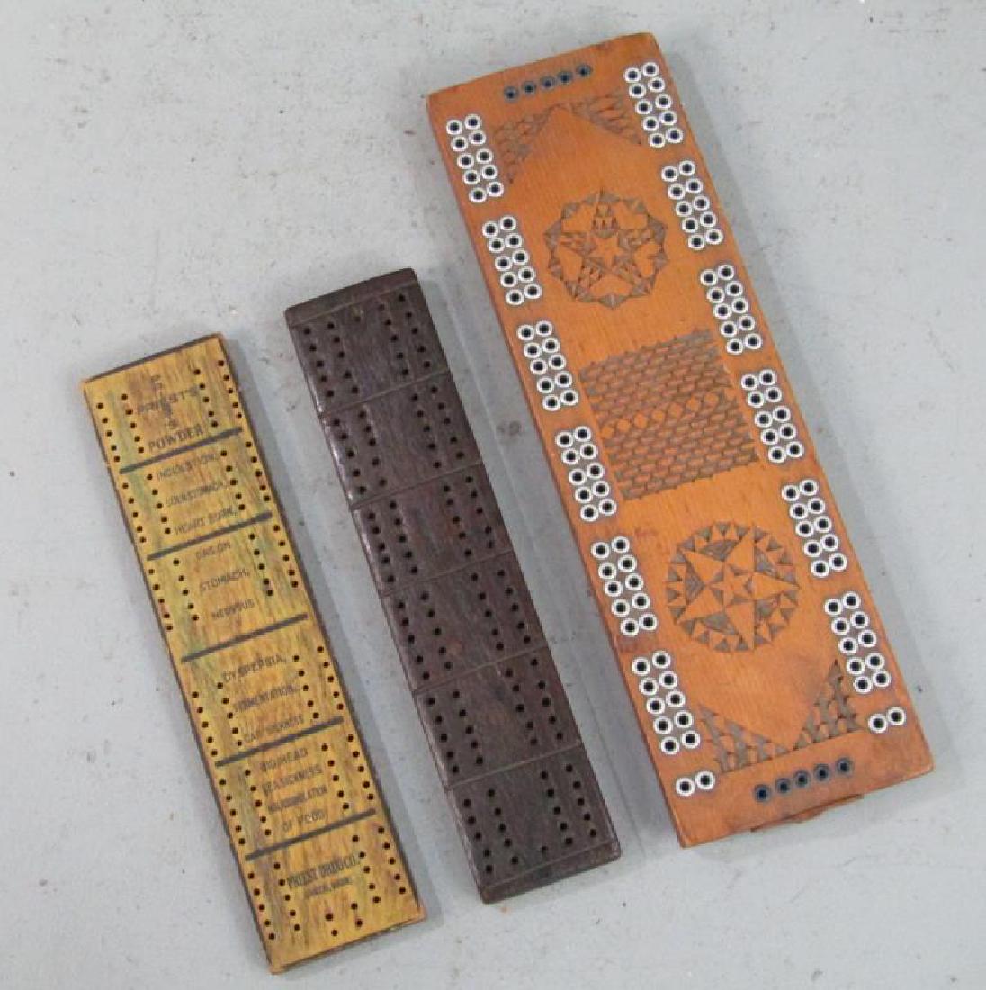 3 Vintage Cribbage Boards (1 of 4)