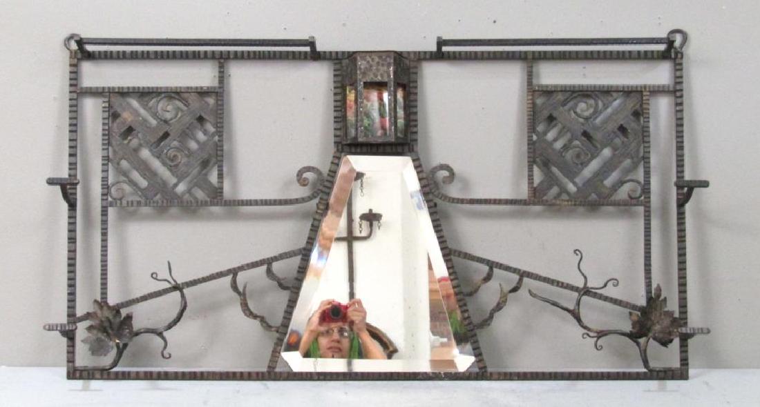 Edgar Brandt Style Iron Hanging Hall Rack (1 of 5)