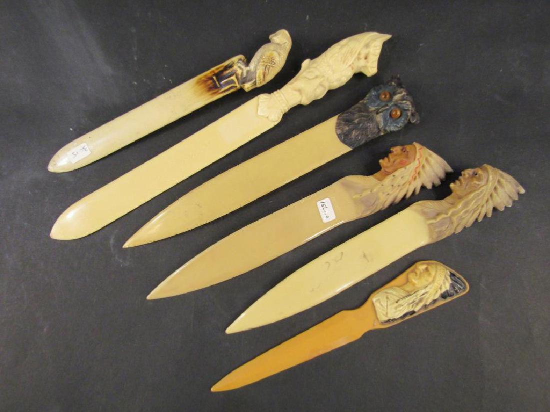 6 Celluloid Beer Skimmers / Letter Openers (1 of 4)
