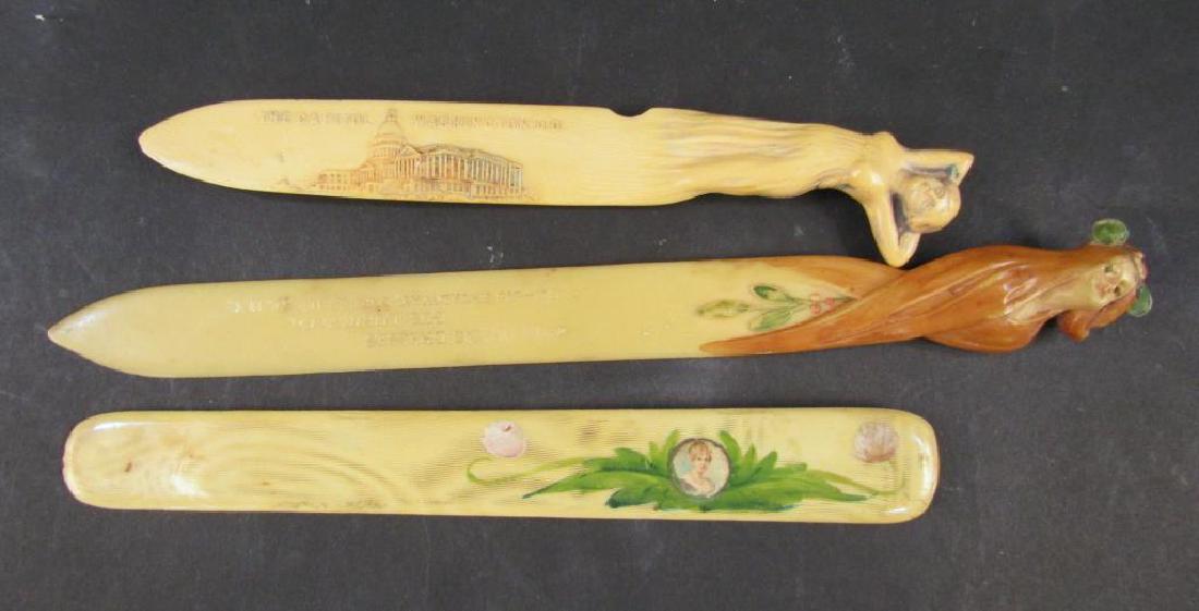 3 Celluloid Beer Skimmers / Letter Openers (1 of 3)